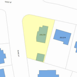 218 Cabot St, Newton, MA 02460 plot plan