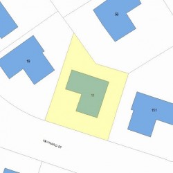 11 Maynard St, Newton, MA 02465 plot plan