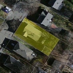 28 Belmont St, Newton, MA 02458 aerial view