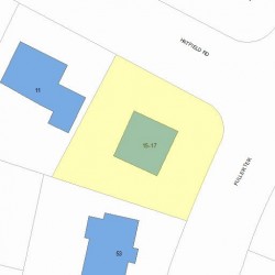 15 Hatfield Rd, Newton, MA 02465 plot plan