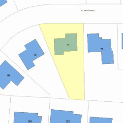 78 Clifton Rd, Newton, MA 02459 plot plan