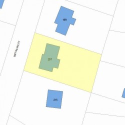 207 Brookline St, Newton, MA 02459 plot plan