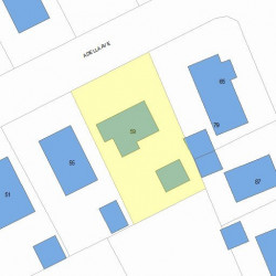 59 Adella Ave, Newton, MA 02465 plot plan