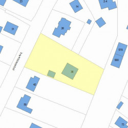 36 Evergreen Ave, Newton, MA 02466 plot plan