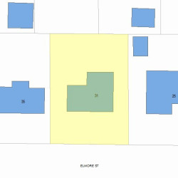 31 Elmore St, Newton, MA 02459 plot plan