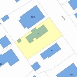 57 Eddy St, Newton, MA 02465 plot plan