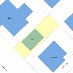 234 Adams St, Newton, MA 02460 plot plan