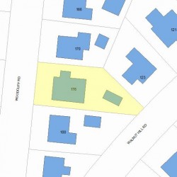 176 Woodcliff Rd, Newton, MA 02461 plot plan