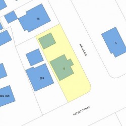 6 Adella Ave, Newton, MA 02465 plot plan