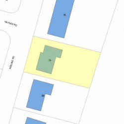 84 Adeline Rd, Newton, MA 02459 plot plan