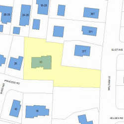 23 Princess Rd, Newton, MA 02465 plot plan