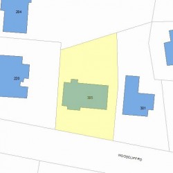 305 Woodcliff Rd, Newton, MA 02461 plot plan