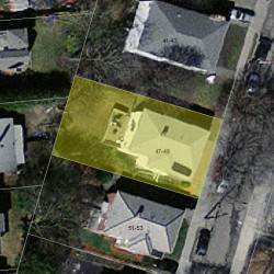 47 Bridges Ave, Newton, MA 02460 aerial view