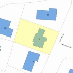 36 Boulder Rd, Newton, MA 02459 plot plan