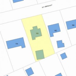168 Mount Vernon St, Newton, MA 02465 plot plan