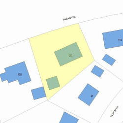 120 Waban Ave, Newton, MA 02468 plot plan