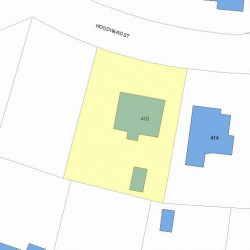 418 Woodward St, Newton, MA 02468 plot plan