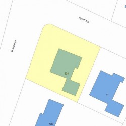 524 Parker St, Newton, MA 02459 plot plan