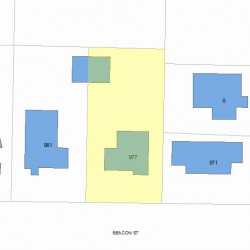 977 Beacon St, Newton, MA 02459 plot plan