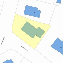 21 Lindbergh Ave, Newton, MA 02465 plot plan