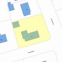 51 Avalon Rd, Newton, MA 02468 plot plan