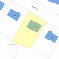 141 Hartman Rd, Newton, MA 02459 plot plan