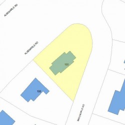 100 Albemarle Rd, Newton, MA 02460 plot plan