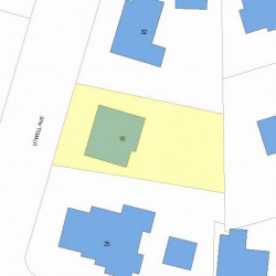 90 Lowell Ave, Newton, MA 02460 plot plan