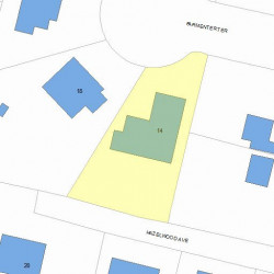 14 Parmenter Ter, Newton, MA 02465 plot plan