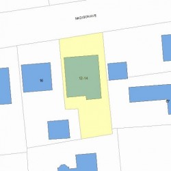 14 Madison Ave, Newton, MA 02460 plot plan