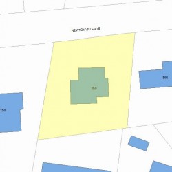 150 Newtonville Ave, Newton, MA 02458 plot plan