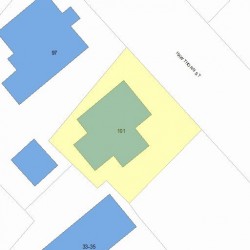 101 Hawthorn St, Newton, MA 02458 plot plan