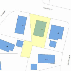 74 Woodbine St, Newton, MA 02466 plot plan