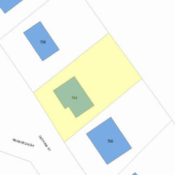 744 Dedham St, Newton, MA 02459 plot plan