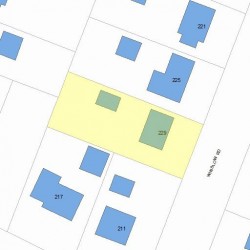 229 Winslow Rd, Newton, MA 02468 plot plan