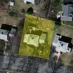 11 Farmington Rd, Newton, MA 02465 aerial view