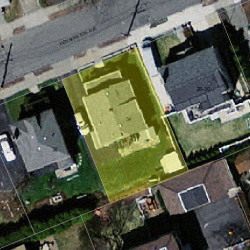 34 Kensington Ave, Newton, MA 02465 aerial view