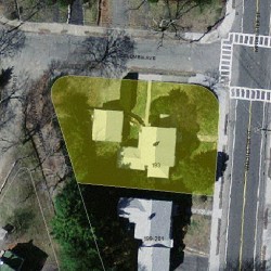 193 Winchester St, Newton, MA 02461 aerial view