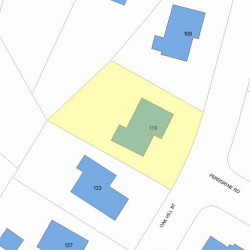 119 Oak Hill St, Newton, MA 02459 plot plan