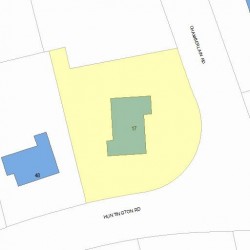 17 Chamberlain Rd, Newton, MA 02458 plot plan