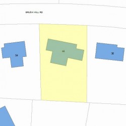 44 Brush Hill Rd, Newton, MA 02461 plot plan