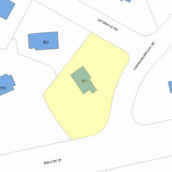 501 Beacon St, Newton, MA 02459 plot plan