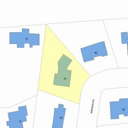 49 Warren Rd, Newton, MA 02468 plot plan