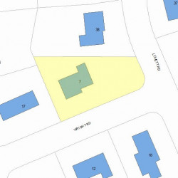 7 Wright Rd, Newton, MA 02459 plot plan