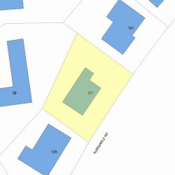 127 Albemarle Rd, Newton, MA 02460 plot plan