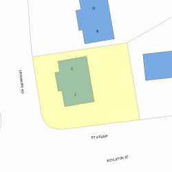 3 Cragmore Rd, Newton, MA 02464 plot plan