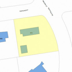 415 Highland St, Newton, MA 02465 plot plan