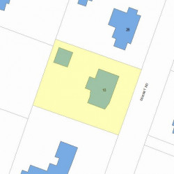 18 Dorset Rd, Newton, MA 02468 plot plan