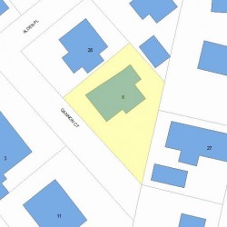 6 Gannon Ct, Newton, MA 02465 plot plan