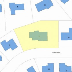 77 Clifton Rd, Newton, MA 02459 plot plan